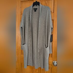 TAHARI CASHMERE CARDIGAN.